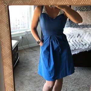 Vintage inspired blue mini dress